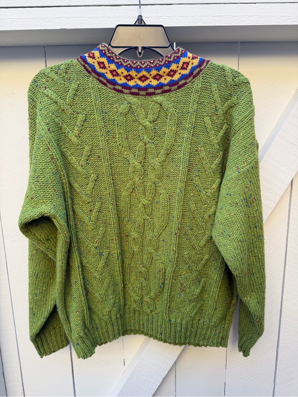 Vintage Esprit Green Cable Knit Sweater  - girls size 15 women’s small